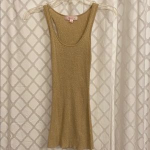 Xhilaration gold festival tank top